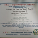 Teacher Training program.