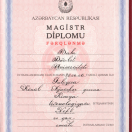 Magistr Fərqlənmə Diplomu