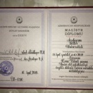 Magistr diplomu(fərqlənmə ilə)
