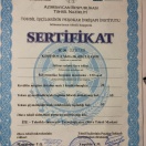 Təhsil İşçilərinin Peşəkar İnkişafı İnstitutu - İxtisas sahəsi üzrə Sertifikat