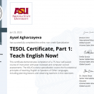 TESOL Specialization certificate 1