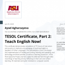 TESOL Specialization certificate 2