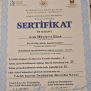 Təhsil İnstitunun ixtisasartırma kursu haqqında sertifikat