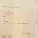 TKT certificate Module 1 Band 3