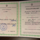 Azerbaijan Dövlet Neft və Sənaye Universiteti Bakalavr diplomu