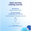Managing learning