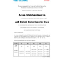 Certificado de aprovechamiento del curso de español