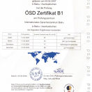 Alman dili Setrifikatı- ÖSD B1